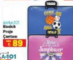 NOTE 101 BASKILI PROJE ÇANTASI